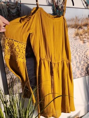 True Destiny Mustard Yellow Midi Dress